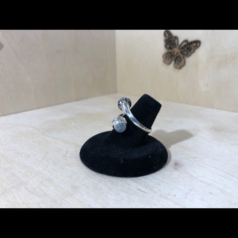 🛍️ Unique Spiral Moonstone Solid Sterling Ring - Picture 3 of 11